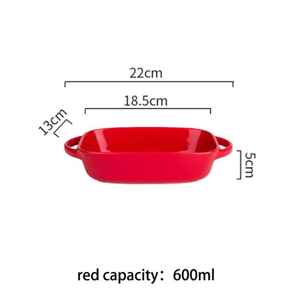 Ceramic Baking Disher Rectangular Bakeware Pan  Dish For Cooking Meat Kitchen Utensils Fruit Snacks Plate Cake