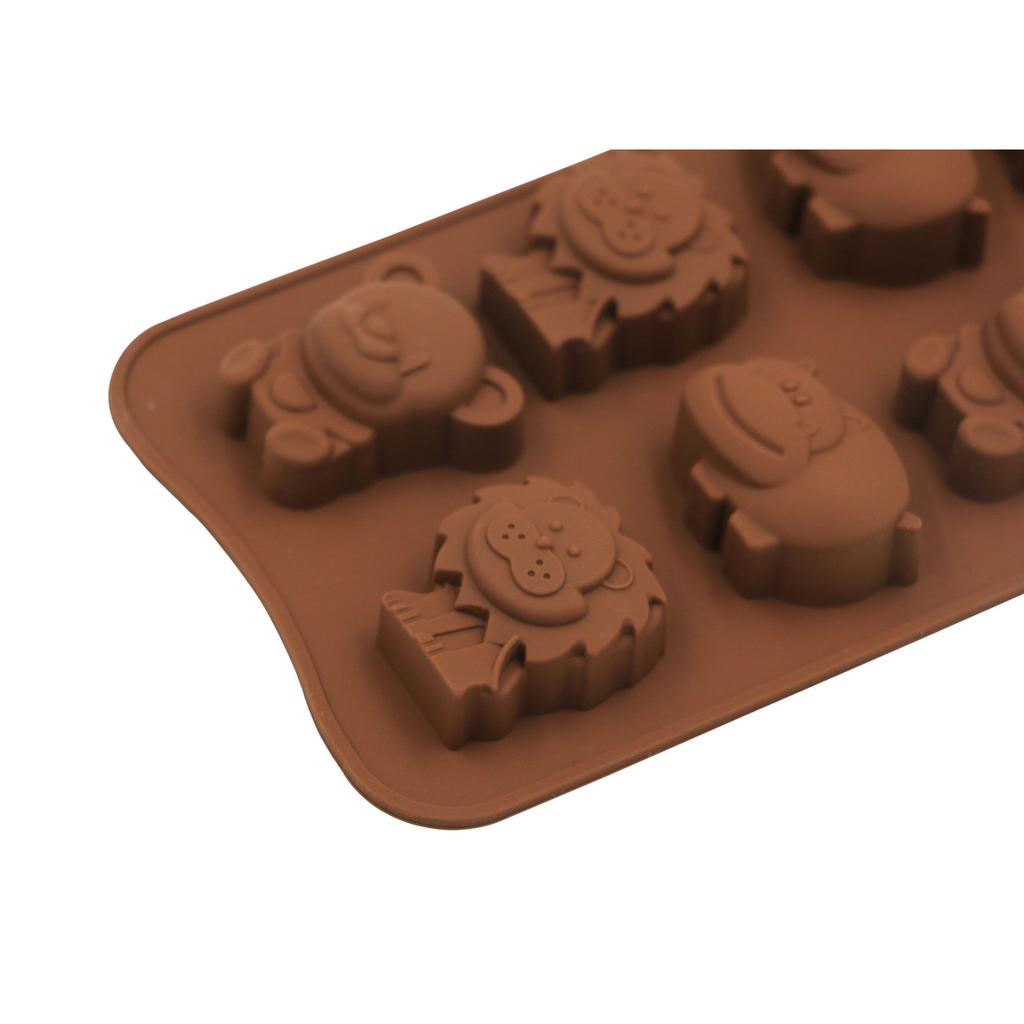Wild Animals Silicone Chocolate Mold, 21x10x1cm, for Making Chocolate Candies Jelly Ice Cubes, Original Deals