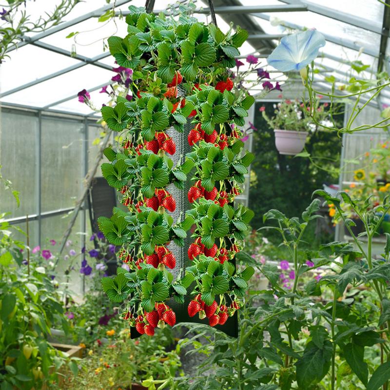 Подвесной мешок для посадки клубники, многофункциональный подвесной мешок для выращивания клубники, мешки для выращивания овощей и цветов для роста растений