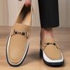 Men's Comfortable Breathable Hollow Out Driving Shoes Spring Summer New Cow Leather Shoes Business Style Slip-On Casual Loafers