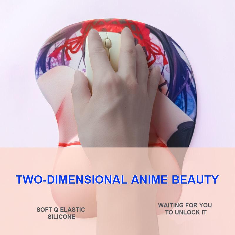 Creative Sexy Cartoon 3D Wrist Support Mouse Pad Thicken Soft Silicone Non-slip Desk Mat Office Home Mousepad For Cs Go Gaming Mouse Pad