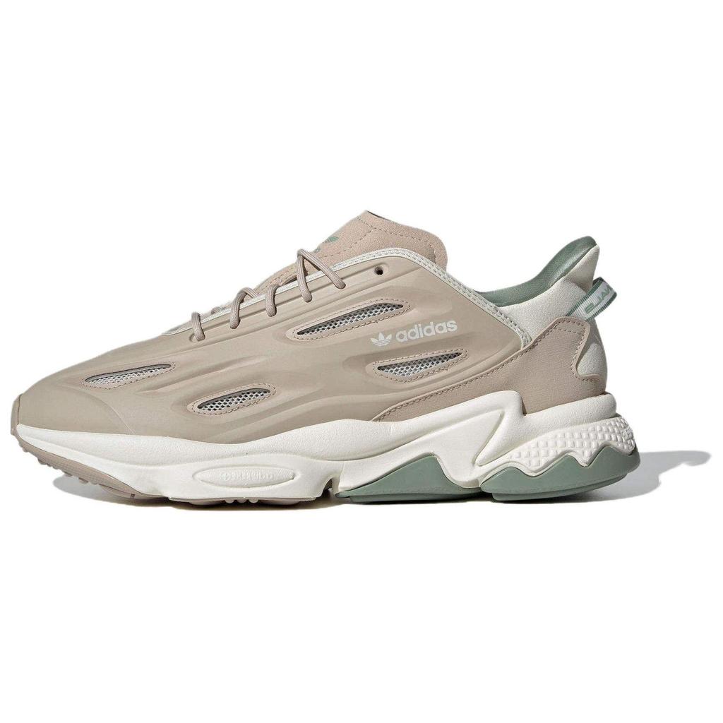 Adidas Originals Ozweego PU Synthetic Leather Rubber Versatile Trendy Durable Lightweight Low-Top Dad Shoes Unisex Sneakers Khaki IF9365