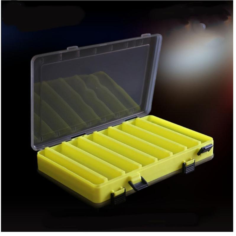 Ящик для рыбалки, 14 отделений, аксессуары для рыбалки, коробки для крючков для хранения, двусторонняя высокопрочная коробка для рыболовных приманок, коробка для снастей