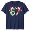 Six Seven 67th Birthday Christmas Candy Cane Numbers Unisex Unisex Graphic Tee