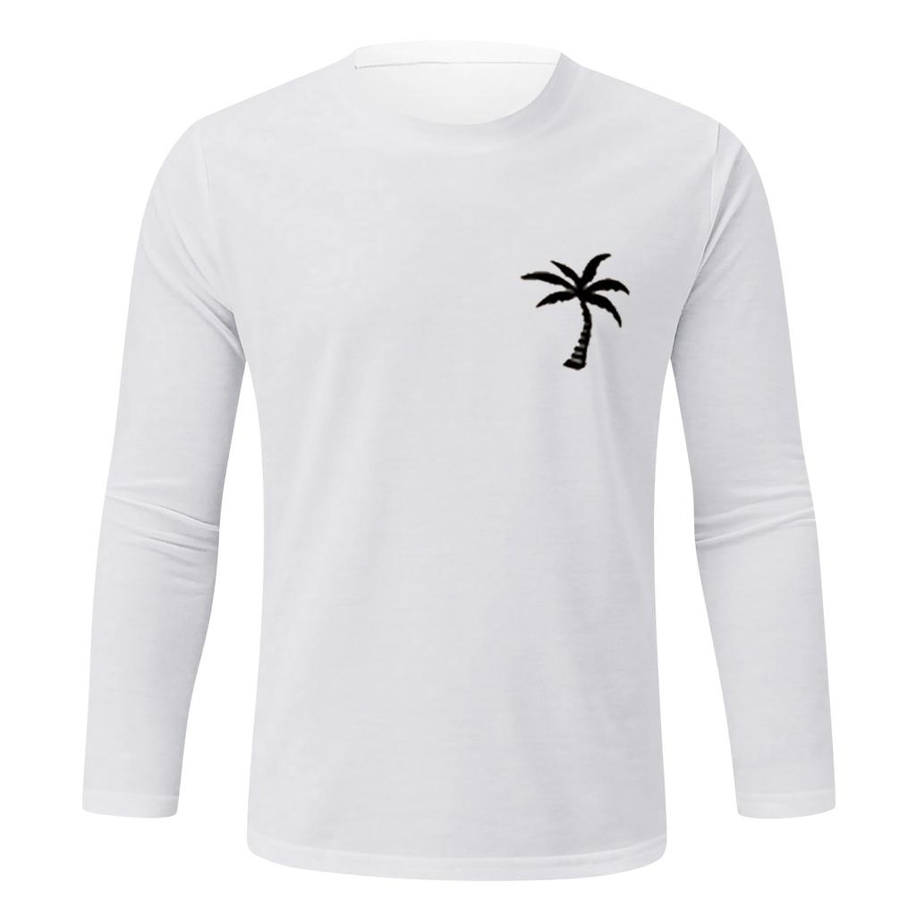 Мужские свободные осенне-зимние топы с круглым вырезом и длинными рукавами, модная футболка с узором, креативные повседневные топы с буквенным принтом в стиле ретро, ​​уличные виды спорта