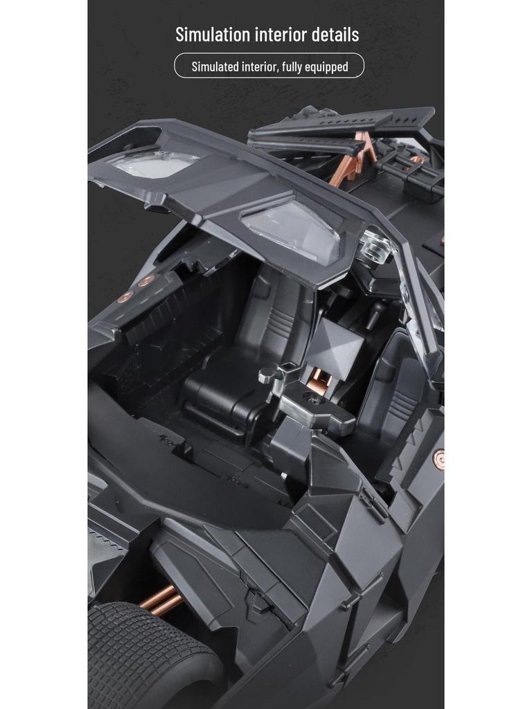 Официальный 1:18 Модель Бэтмобиля Темного рыцаря из сплава со звуком и светом Игрушка для мальчиков