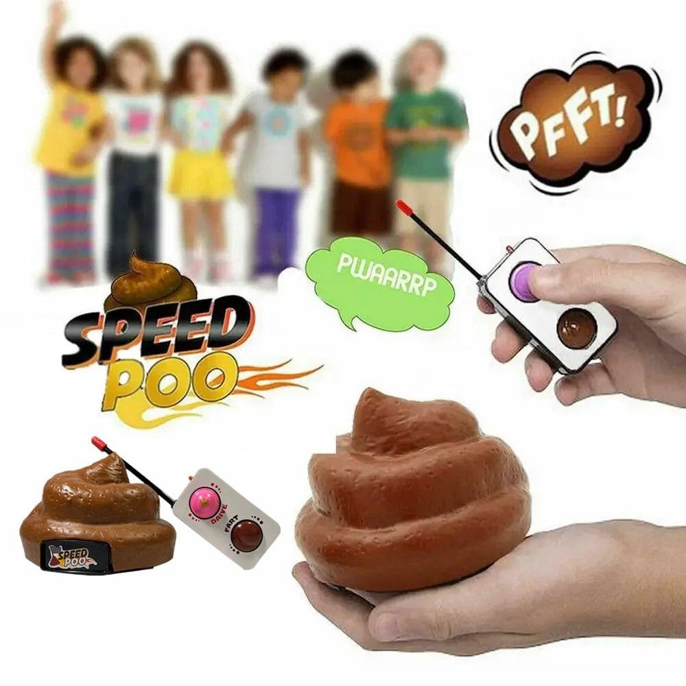 Игрушка-розыгрыш "Звук пуканья и какашки", 360 вращающаяся, шуточные какашки, новинка, пукающая какашка на пульте управления, развлечение