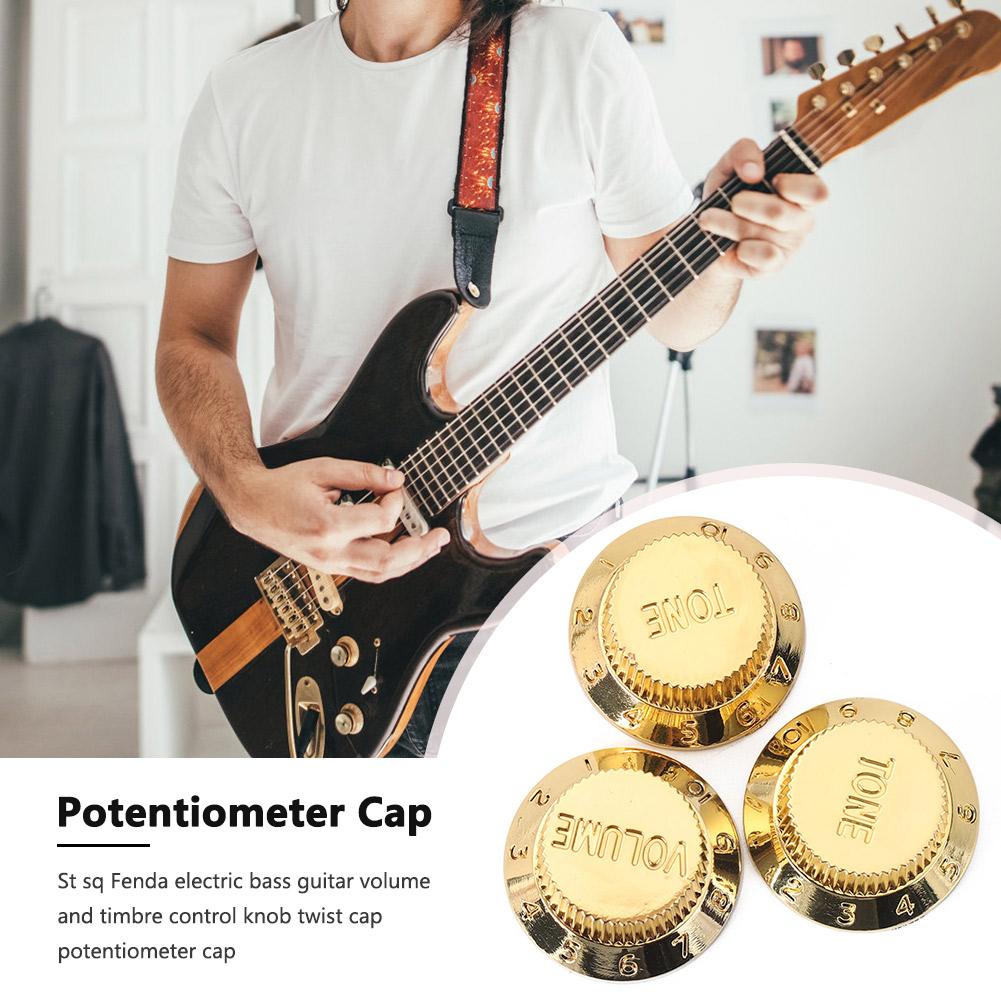 3pcs Guitar Volume Tone Knob Bass Speed Control Knob for ST/SQ Electric Guitar