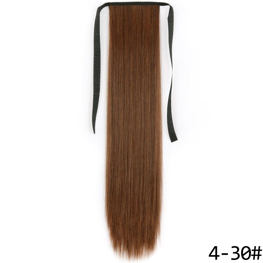 MERISIHAIR Women Long Straight Wrap Around Ponytail Synthetic Fiber Long Straight Wavy Hair Extensions Daily Wear