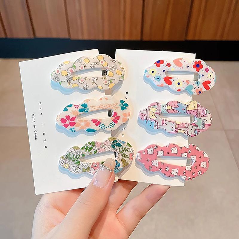 Creative Cartoon Cute Sweet Colorful Hairpin For Women Girls  Kawaii Bangs Hair Clip Side Clip Headwear Hair Accessories