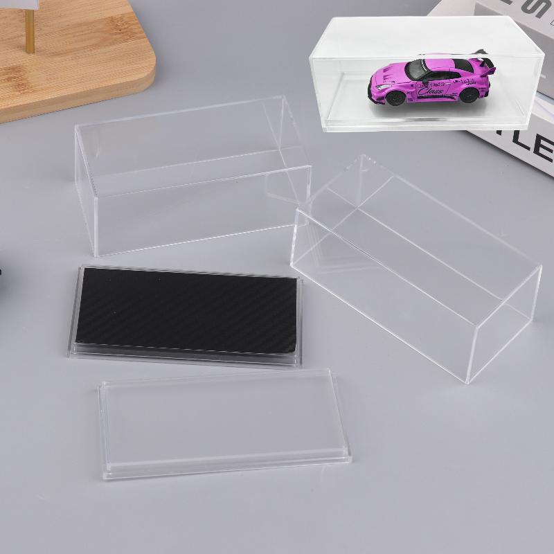 1 шт. Прозрачная акриловая коробка для хранения Практичная витрина для литых моделей автомобилей 1/64 Сделай сам Пылезащитная подставка для дисплея Игрушка