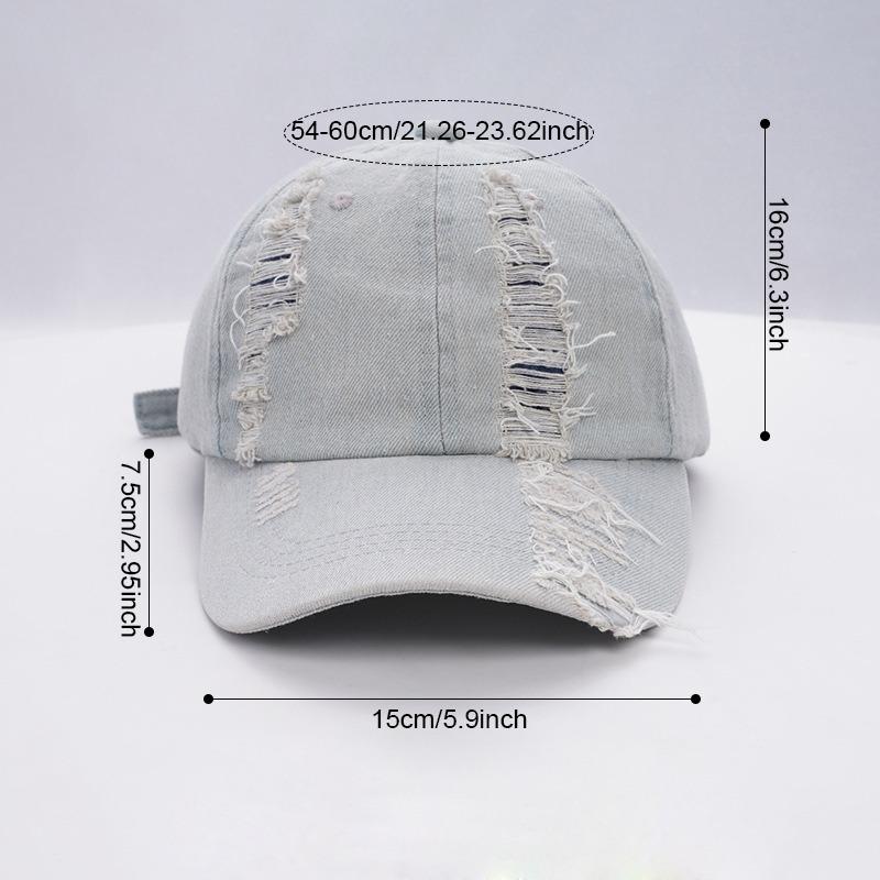 Ретро ковбойская бейсболка с промытыми отверстиями для мужчин и женщин, однотонная модная спортивная солнцезащитная кепка для отдыха, регулируемая шляпа в стиле хип-хоп