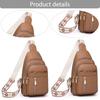 Solid Color Crossbody Backpack Vintage Outdoor Shoulder Bag Bohemian Chest Bag  Camping