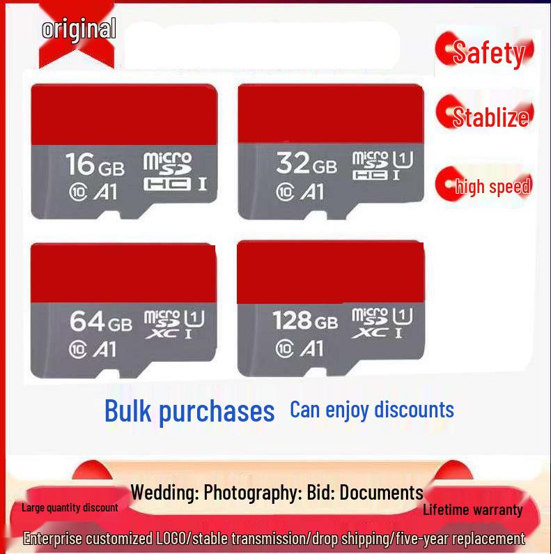 Высокоскоростная карта флэш-памяти: 16 ГБ, 32 ГБ, 64 ГБ, 128 ГБ для видеорегистраторов и устройств видеонаблюдения
