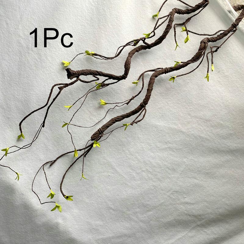 100cm Floral Arrangements Flexible with Leaves DIY Tree Rattan Wall Hanging Vine Branch Home Decor Artificial Plants