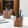 Black Walnut Wood Desk Pen Holder Writing Stationary Organizer Wooden Cosmetic Storage Box Office and School Supplies