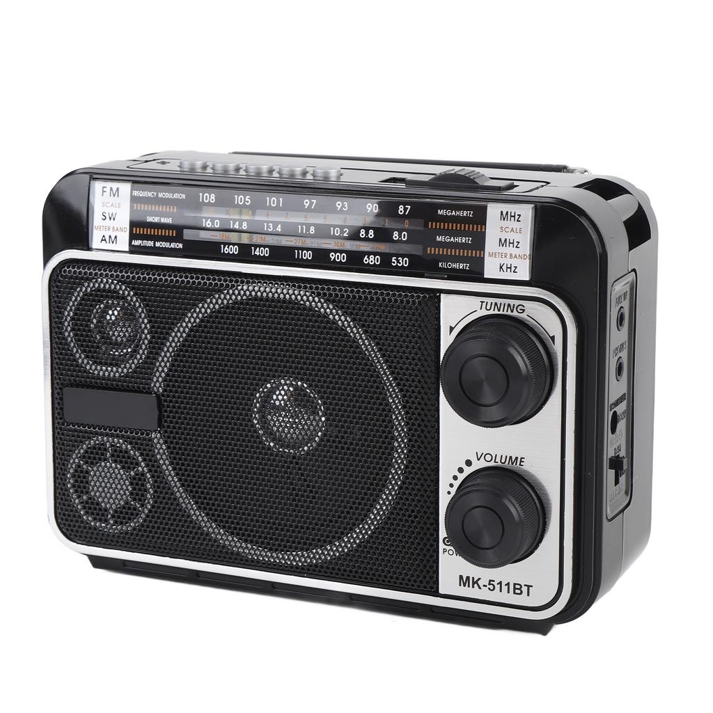 Портативный ретро-радио с двойным источником питания FM AM SW ретро-радио Bluetooth-динамик для дома и улицы