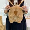 Animal Cartoon Capybara Plush Backpack Plush Capybara Capybara Plush Bag  Female Lady Girl