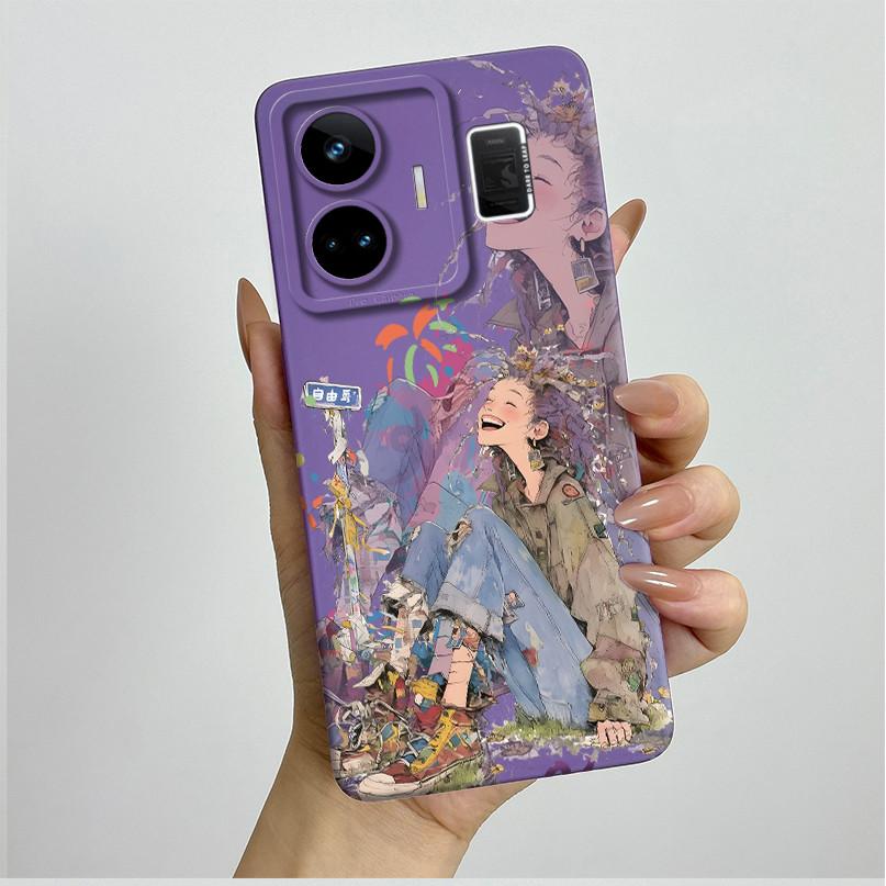 For Realme GT3 GT Neo 5 RMX3706 RMX3709 Case Aesthetic Pretty Butterfly Flowers Shockproof Silicone Soft Cover Protective Casing