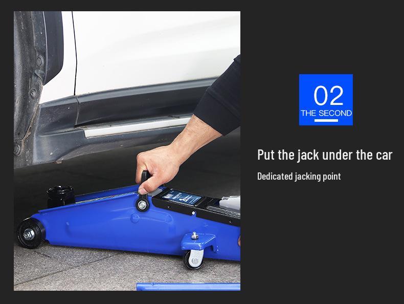 2-Ton Horizontal Hydraulic Car Jack for SUVs – 3T Tire Change Tool