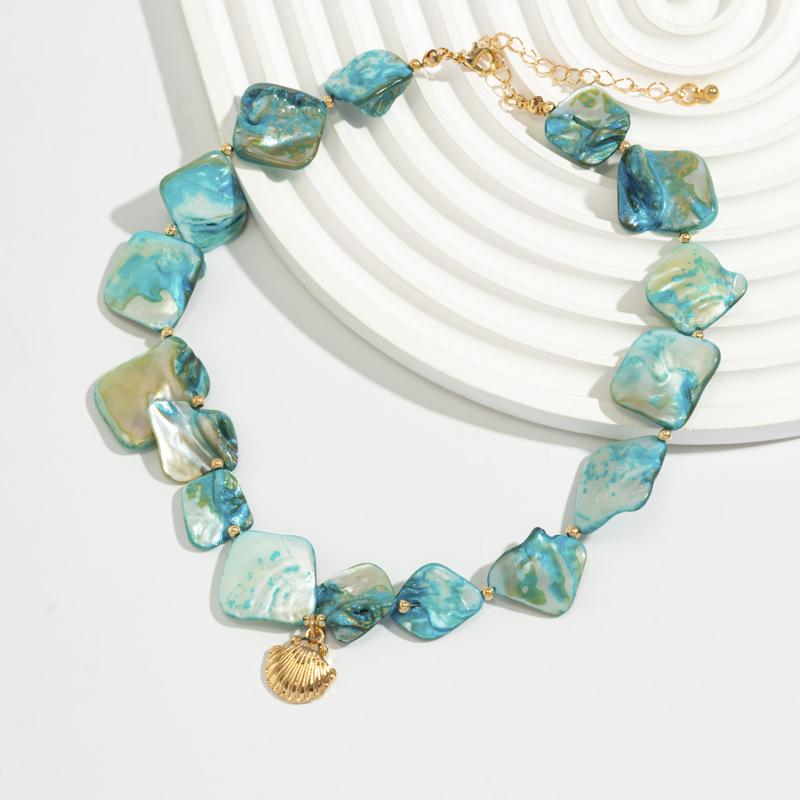 Пляжный отдых ракушка ключица цепочка ожерелья ювелирные изделия 2024 новый звезда чокер ожерелье для женщин жемчужные вечеринки праздничные аксессуары