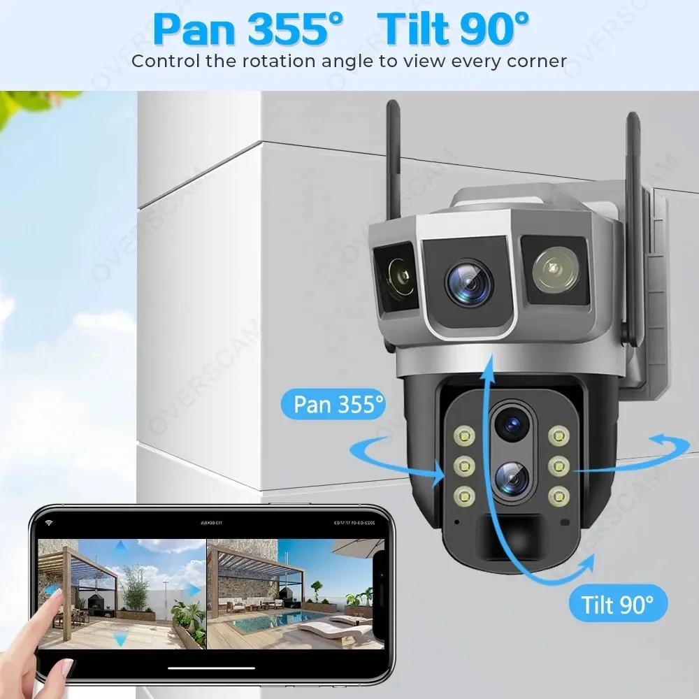 LS VISION 10-кратный зум, солнечная камера, 12 МП, 6K, камера обнаружения движения, PTZ, ночное видение, видеонаблюдение, 4G, SIM-карта, двойной объектив, 3 экрана, CCTV