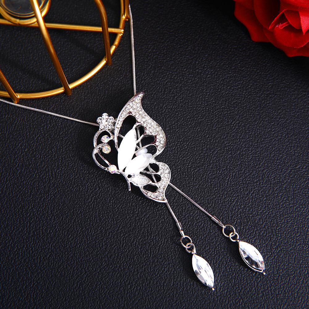 Элегантное длинное ожерелье-цепочка для свитера: Осенне-зимний шикарный кулон для женщин