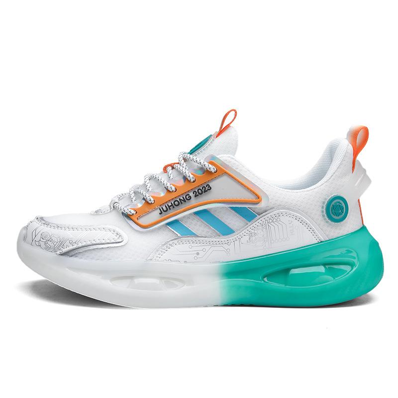 Summer New Product Light Bottom Real Popcorn Men's Casual Breathable Sports Shoes Night Running Shoes Men's Luminous Shoes