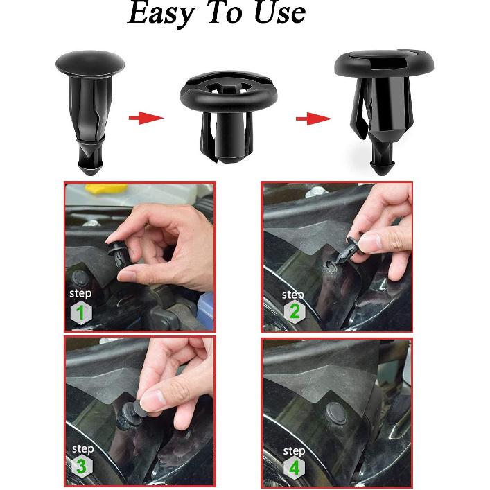 105 Pcs Auto Trim Removal Tool Kit, Plastic Pry Bar Set With Plastic Rivets For Car Door Panel, Audio Dashboard Etc. Fastener Remover Tool Kit Red