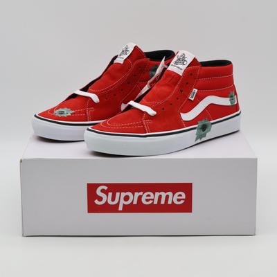 VN0A5KS1RED Нейт Лоуман Supreme Skate Grosso Mid Красный с отверстиями от пуль (Мужской)