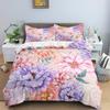 Luxury Bedding Set 3D Print Tulip Rose Print Duvet Cover Set Quilt Cover King Queen Size For Wedding Polyester Comforter Cover