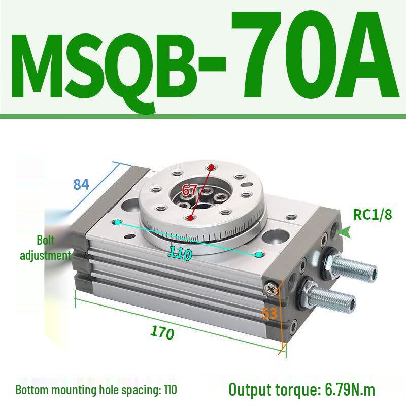 Pneumatic Rotary Swing Cylinder MSQB-70A