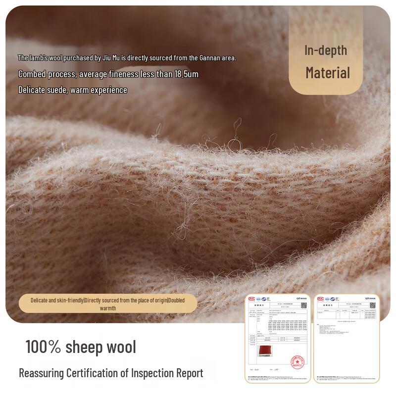 JIUMU Women's 100% Pure Wool Scarf & Shawl