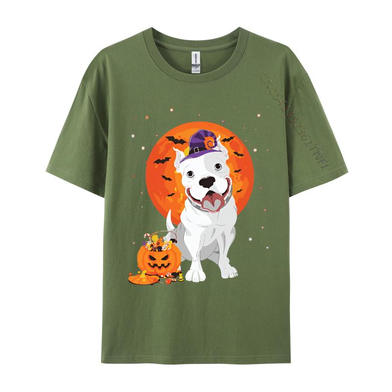 Pitbull Halloween Costume Pumpkin T Shirts Print Tee Shirts Men Casual Plus Size Oversize Printed Tshirt