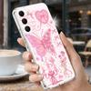 Красочный чехол-бабочка для Samsung S26 Ultra S25 FE S24 S23 S22 Plus S21 A15 A25 A35 A55 A16 A26 A36 A56 A17 A37 A57 5G Прозрачный мягкий чехол из ТПУ