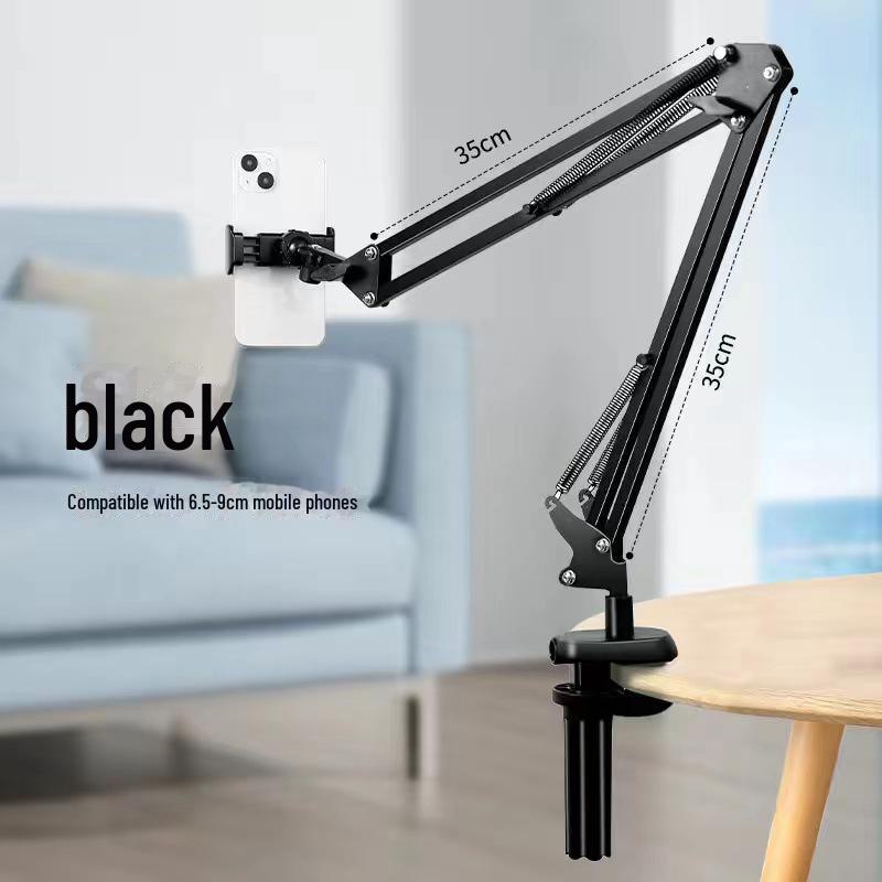 Многофункциональная подставка для телефона и планшета для использования у кровати, на рабочем столе, для съемки сверху, прямых трансляций и лекций с устойчивым большим зажимом.