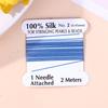 2# 0.45мм 10шт/пакет Ручной работы 100% Натуральный шелковый шнур Веревка с бисерной шелковой нитью Игольный конец Шелк для изготовления DIY ювелирных изделий