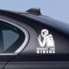 1 шт. Наклейки на лобовое стекло автомобиля «Уважение к байкерам» Крутые виниловые наклейки на стекло автомобиля Модный стайлинг мотоцикла Accesorios Para El Coche