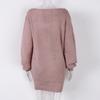 Women's Off-shoulder Sweater Dress Long Sleeve Knitted  Pullover Jumper for Autumn Winter