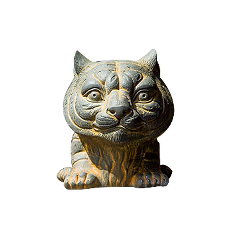 Handmade Antique-Style Chinese Zodiac Tiger Ornament for Home or Office Decor