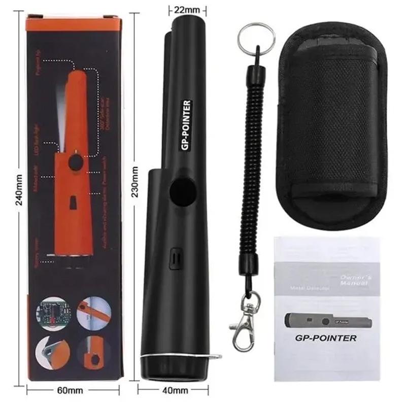 Handheld Metal Detector Pinpointer with Precise Positioning - Orange, Green, Black for Security Inspections