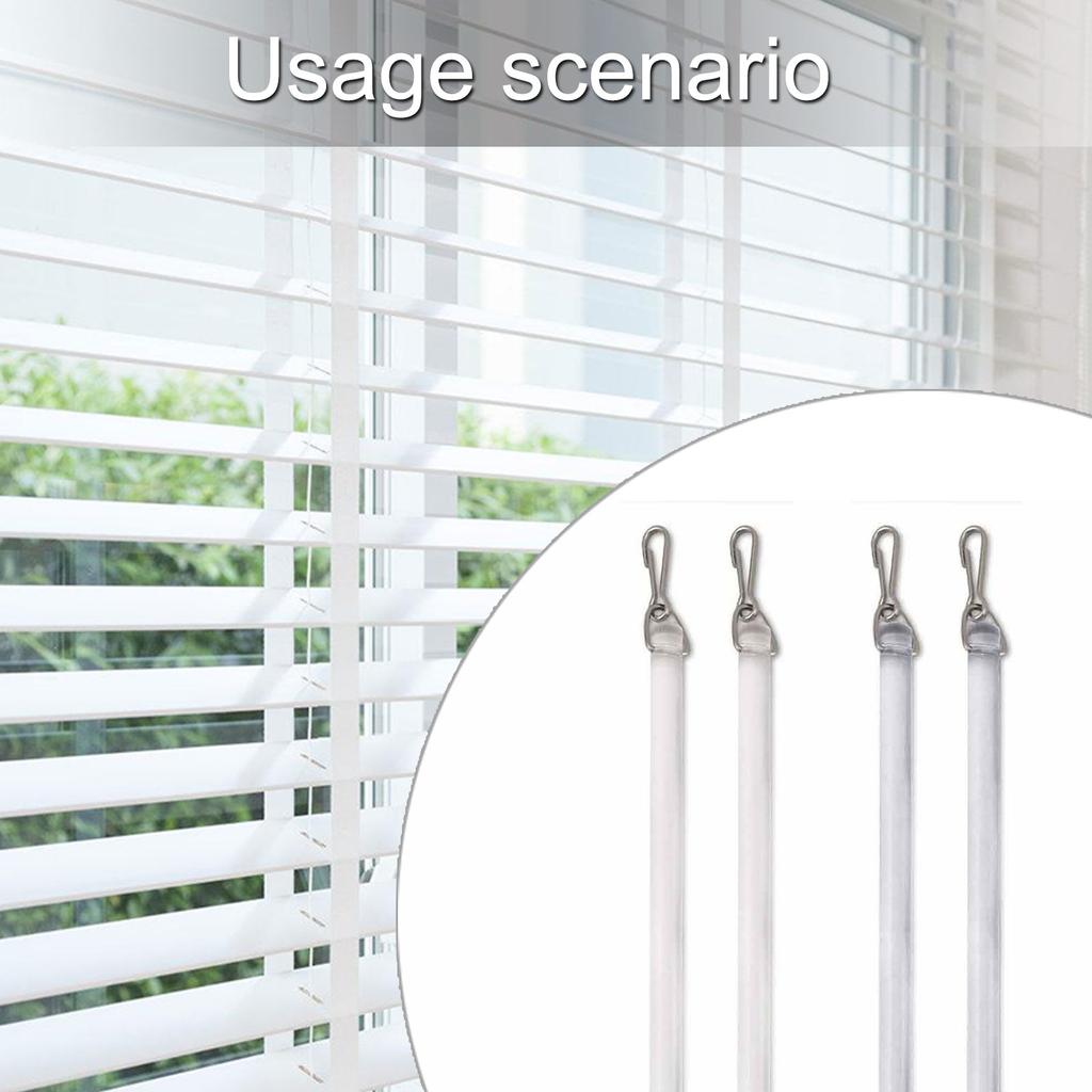 Набор из 2 пластиковых 12-дюймовых стержней для управления шторами для открывания оконных штор, палочка-указка для драпировки с металлическим крючком