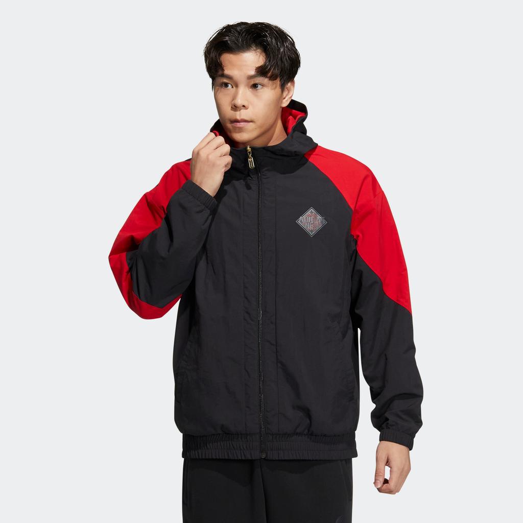 adidas Свободная куртка с капюшоном на молнии, верхняя одежда унисекс, черная IQ1578