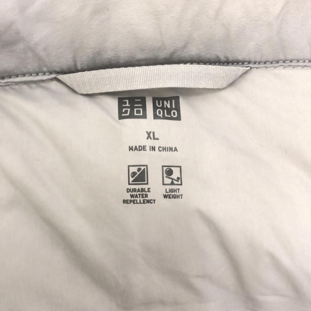 Uniqlo Бесшовная пуховая куртка XL с капюшоном, нейлоновая куртка с сумкой для хранения, женская, б/у