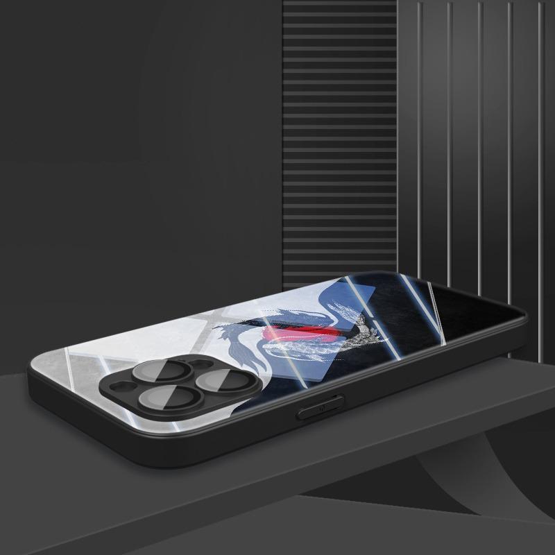 Чехол для телефона со стеклянным корпусом и узором «Рыба Кои в стиле Арт Тайцзи» для iPhone 17 16 15 14 Pro Max 13 12 11 Pro 17 Air 16E 7 8 Plus XR XS X