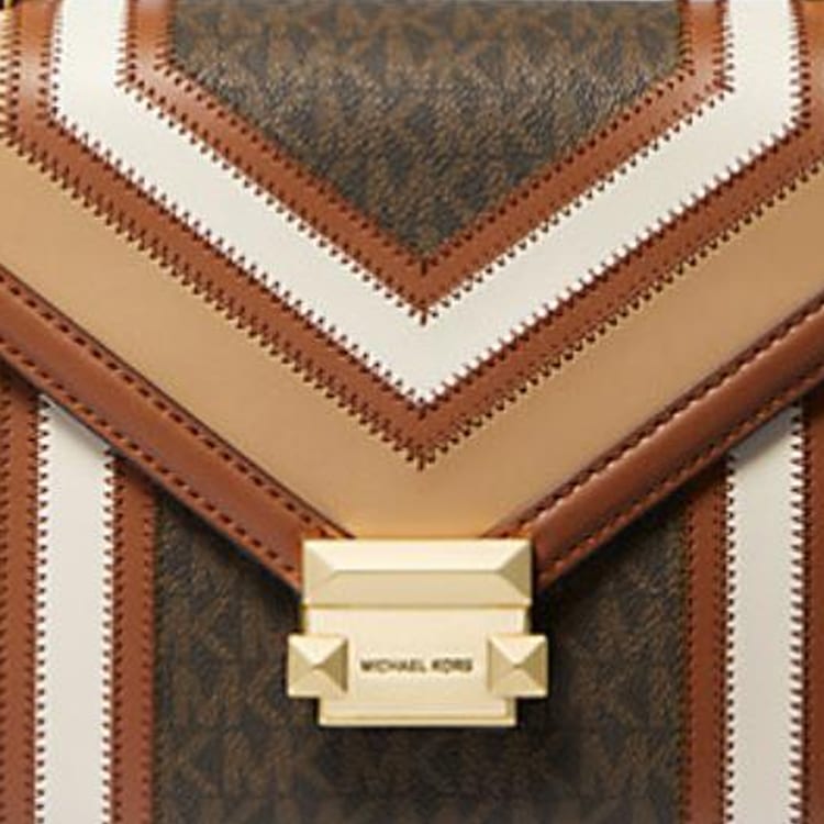 MICHAEL KORS Whitney Pu Handbag, Shoulder Bag Medium Women's Brown Multicolor 35R4GWHL6Y-BROWN MULTI