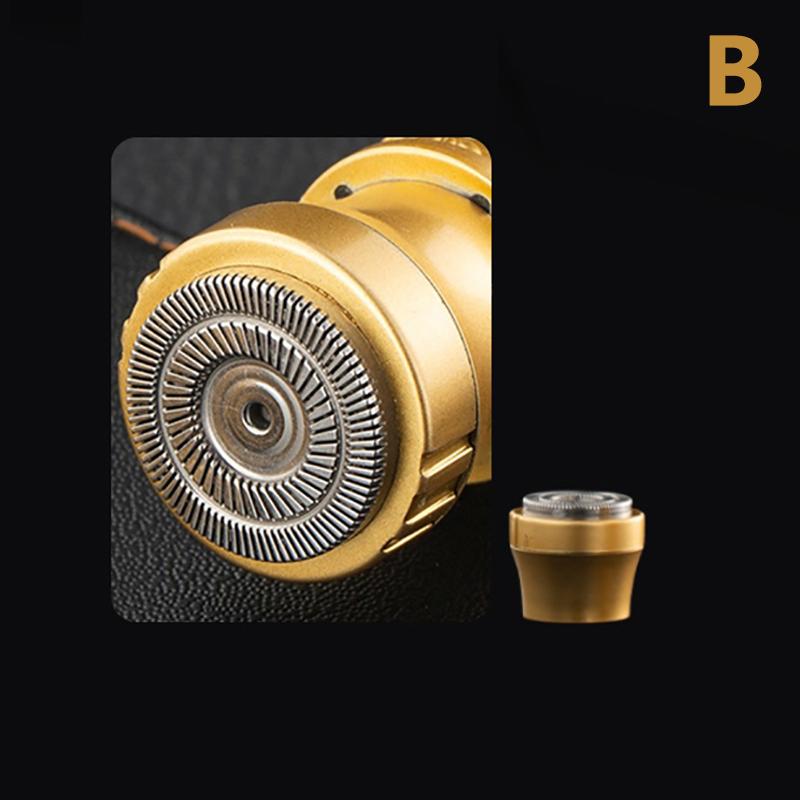 Золотой триммер для волос в ушах и носу для мужчин, вращающаяся на 360 градусов электробритва с двумя лезвиями, профессиональная машинка для стрижки волос в ушах и носу, бритва для лица H