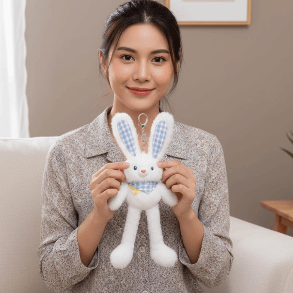 Creative Design Plush Rabbit Pendant Soft Stuffed Schoolbag Pendant Christmas Gift