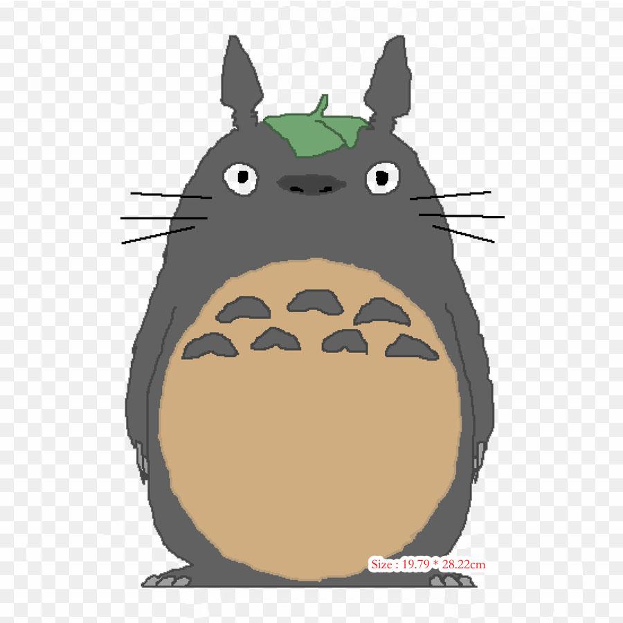 Totoro Kawaii Kawaii Drawing Iron On Patches For Clothing Applique Stickers On Clothes Heat-Sensitive Custom Patch