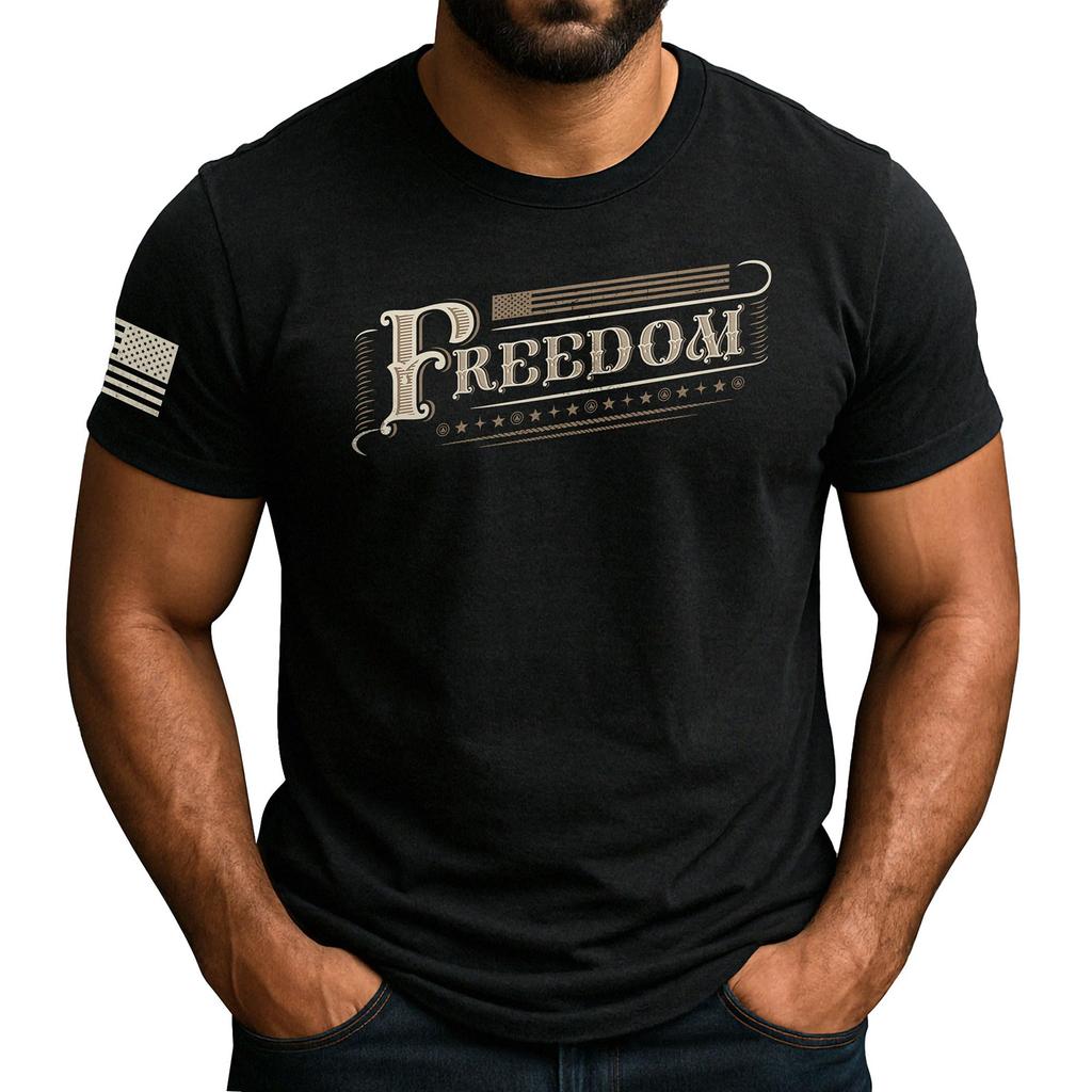 Мужская популярная футболка с принтом, круглым вырезом и коротким рукавом